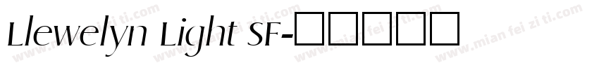 Llewelyn Light SF字体转换